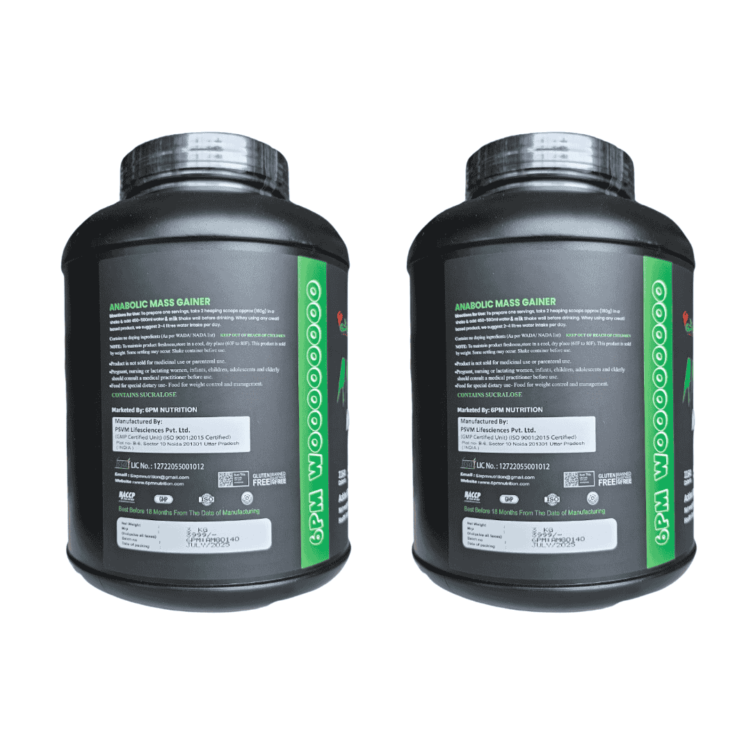 anabolic mass gainer 3kg 6pm nutrition